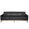 Florence Knoll Leather 3 Seat Sofa Replica